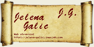 Jelena Galić vizit kartica